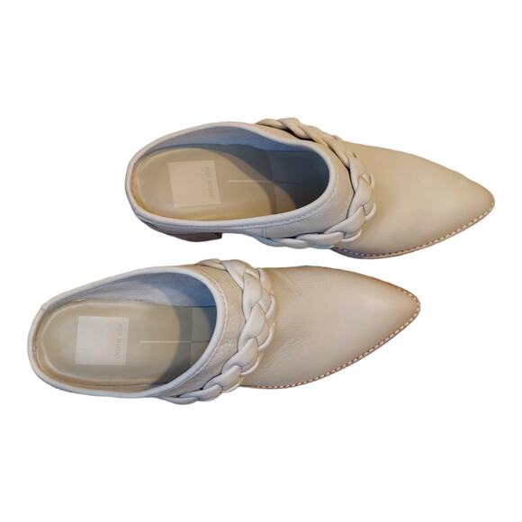 Dolce Vita Surla Ivory Braided Vamp Leather Womens US 7 Mule Festival Boho New - Picture 8 of 16